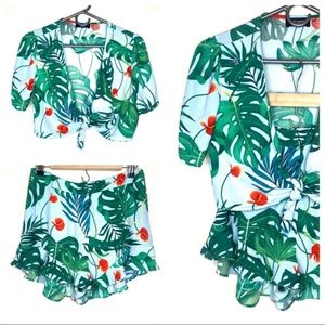 Zara Accessories Floral Shorts Top Set M/L .....2
